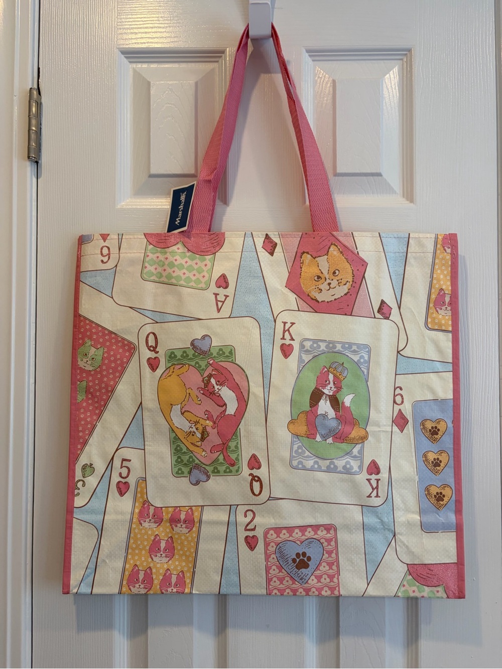 Marshalls/ TJ Maxx Cats Playing Cards Reusable Tote Bag  ♠️♥️🐈👑🛍️